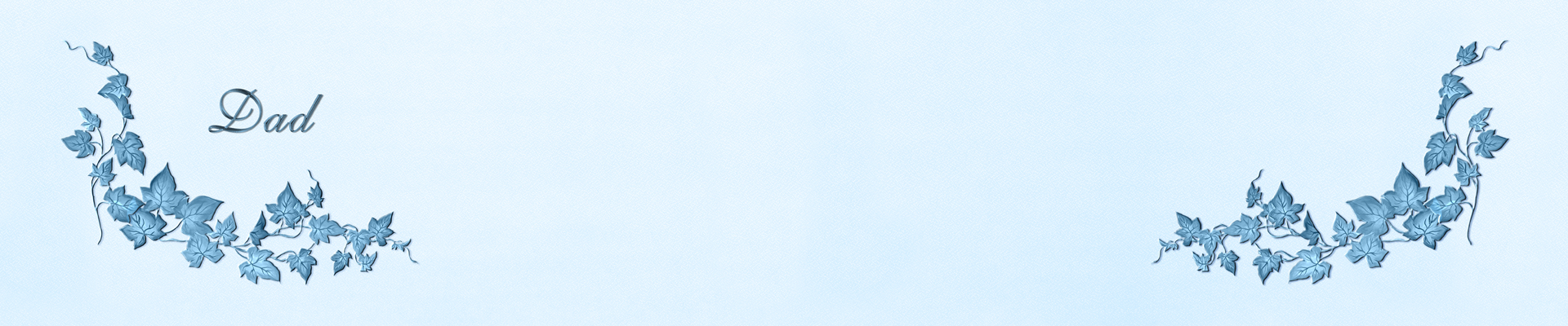 P FC 508 BL BL Corner Ivy Dad Blue Faux PRINT